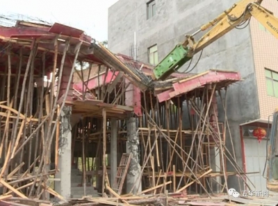 五华棉洋镇拆除违建360余平方米