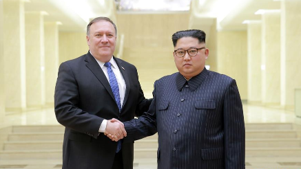 金正恩会见到访的美国国务卿蓬佩奥