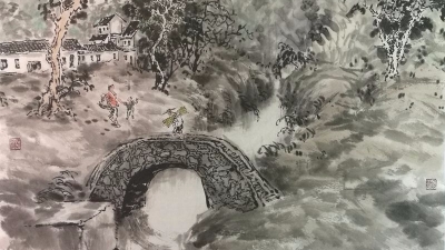 孙岩峰丨人物画与客家山水图