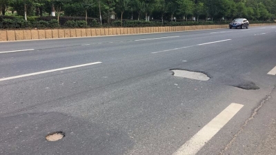 当心！梅县城西收费站前有大坑“坑”人，曾有人在此栽跟头