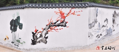 高清大图丨梅江区泮坑残旧砖墙变身“彩绘长廊”