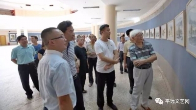 客籍知名画家画平远写生作品展在市文学艺术中心展厅开展
