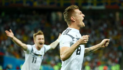 德国2：1绝杀瑞典！罗伊斯破门 克罗斯读秒任意球绝杀