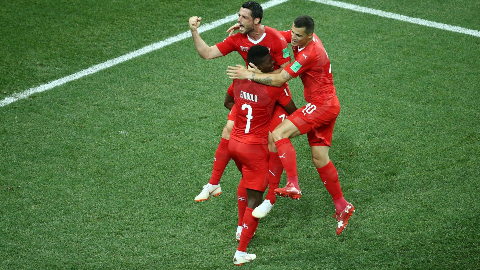 哲马伊利劲射瓦斯顿头槌建功 瑞士2：2战平哥斯达黎加