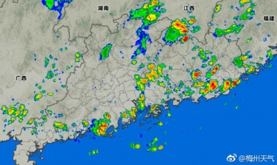 收衫啦！未来3小时梅城将有雷雨大风  