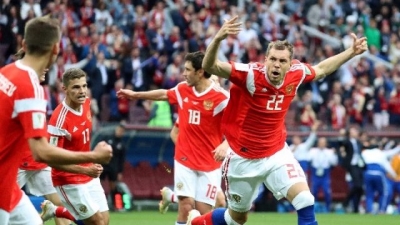 世界杯揭幕战俄罗斯5:0战胜沙特阿拉伯