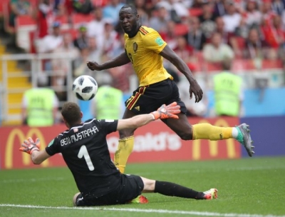 卢卡库、阿扎尔“双响” 比利时5:2大胜突尼斯