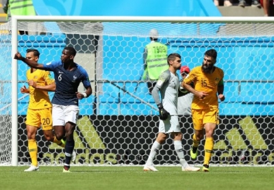 2:1！法国险胜澳大利亚 双方各得点球 博格巴打入致胜球