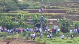 五华棉洋一电工攀爬高压线杆维修故障，不幸触电身亡