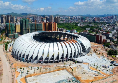 五华“天使之翼”体育场预计10月交付使用，来看壮观图