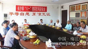 梅江区长沙镇举办“八一”复退军人座谈会