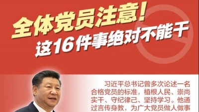 全体党员注意！这16件事绝对不能干