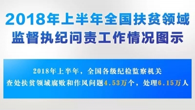 处理6.15万人！全国上半年共查处扶贫领域腐败和作风问题4.53万个