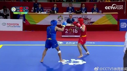 亚运会男、女散打决赛 中国健儿连摘三金！