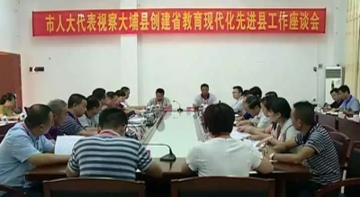 在埔市人大代表视察教育“创先”工作