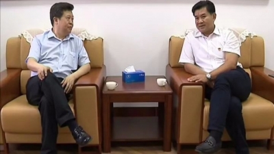 钟光灵会见杰出乡贤、301医院专家余新光