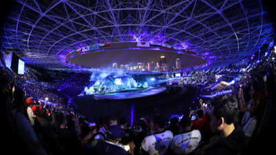 第18届亚运会开幕式在雅加达举行