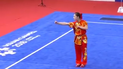 又一金！武术女子长拳决赛中国选手戚昕舣摘金