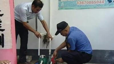 大埔县查处一起自来水用户违章用水行为