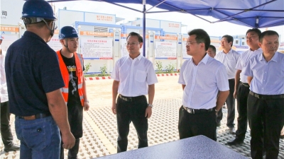 曾永祥、廖茂忠一行督导丰顺县城区重点市政项目建设