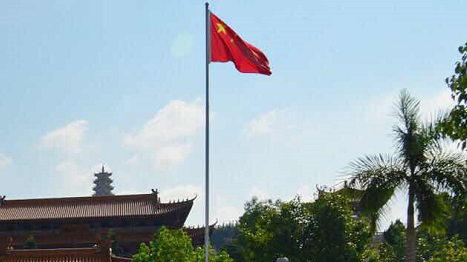 国旗升起！梅州市宗教界在千佛塔寺举行“四进”活动启动仪式