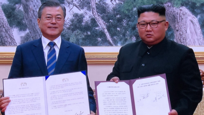 金正恩：将尽快访问首尔 文在寅：韩朝将共同申办2032年夏季奥运会