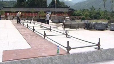 “中国农民丰收节” 主会场舞台及展览展示区搭建工作紧张进行