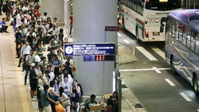 滞留日本大阪关西国际机场的中国旅客全部撤离