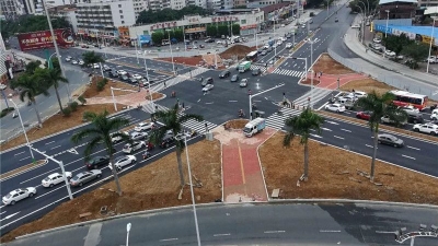 通车啦！梅城锭子桥红绿灯今起试运行，国庆前可全面完工