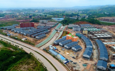 美丽梅州新闻摄影大赛丨梅蓄电站项目三坑移民安置区轮廓初现