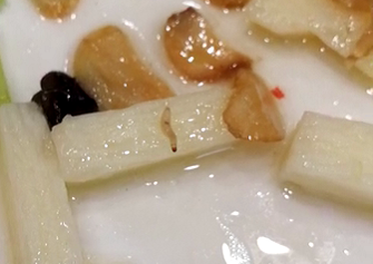 恶心！梅县一女子在餐厅吃饭竟吃出活虫 视频慎点...