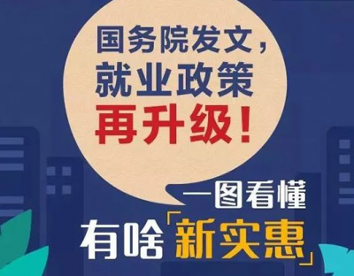 国务院发文，就业政策再升级！一图看懂有啥“新实惠”