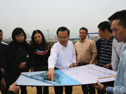 曾永祥、廖茂忠率队调研坚真文体中心建设情况