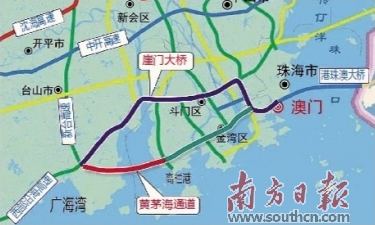 广东黄茅海跨海通道将开建，系粤港澳大湾区重要跨江通道之一