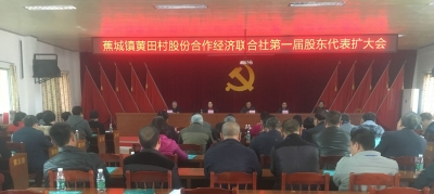 农民变股东！蕉岭蕉城镇黄田村成立股份合作经济联合社