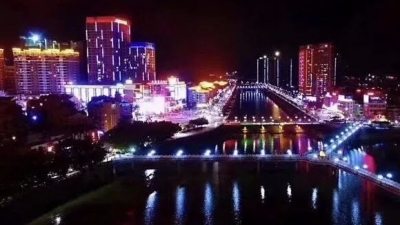 霓虹闪烁，流光溢彩！丰顺县城夜景别样美