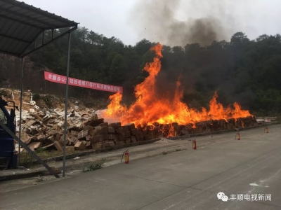 案值超1600万！丰顺公开销毁一批假冒伪劣卷烟物品