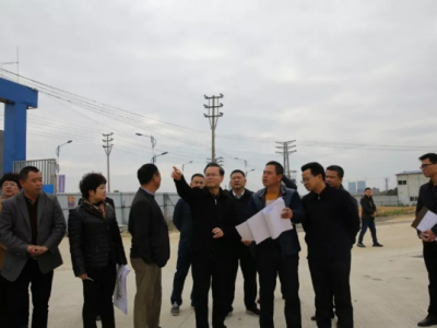 曾永祥、廖茂忠率队调研坚真文体中心开工仪式筹备情况