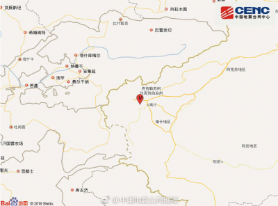 新疆喀什地区疏附县发生5.1级地震，震源深度10千米