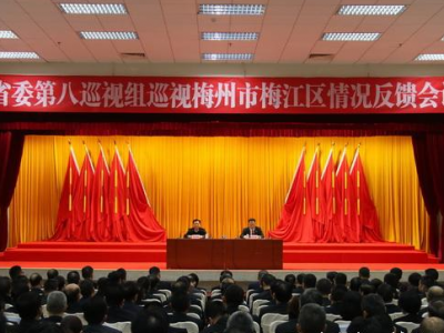 省委第八巡视组向梅江区委反馈巡视情况