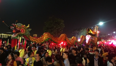 鲤鱼灯虾公灯鹅灯生肖灯...五华下坝迎灯引万人空巷