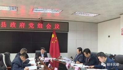 廖茂忠主持召开县政府党组会议，传达学习上级有关会议精神
