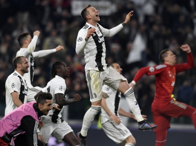 大逆转！C罗戴帽，尤文主场3-0胜马竞进欧冠8强