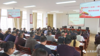 蕉岭举办村（社区）党组织书记培训班，刘彩波作专题辅导