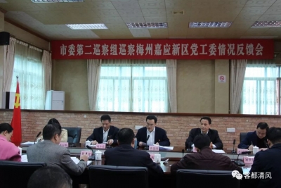 市委第二巡察组向嘉应新区党工委反馈巡察情况，黄建固强调…