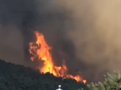 河北青龙突发山火 消防人员奔赴现场进行灭火处置