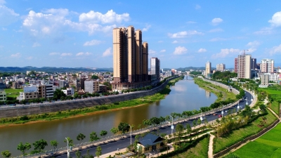 五华县城河堤即将完成升级改造