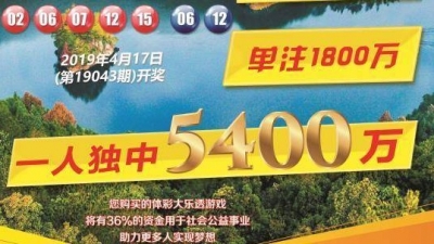 5400万！梅州史上最高奖！蕉岭一网点中出大乐透3注一等奖
