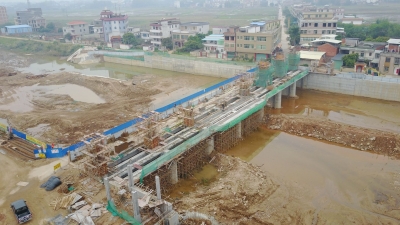 “服役”40多年的兴宁望江狮水闸拆除重建，主体工程4月底完成