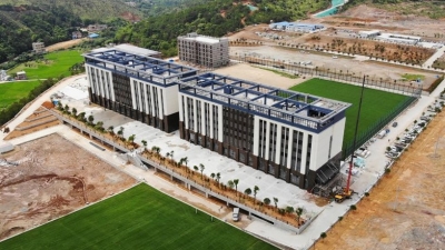 快“面世”了！五华横陂足球小镇一期主体工程完成近七成